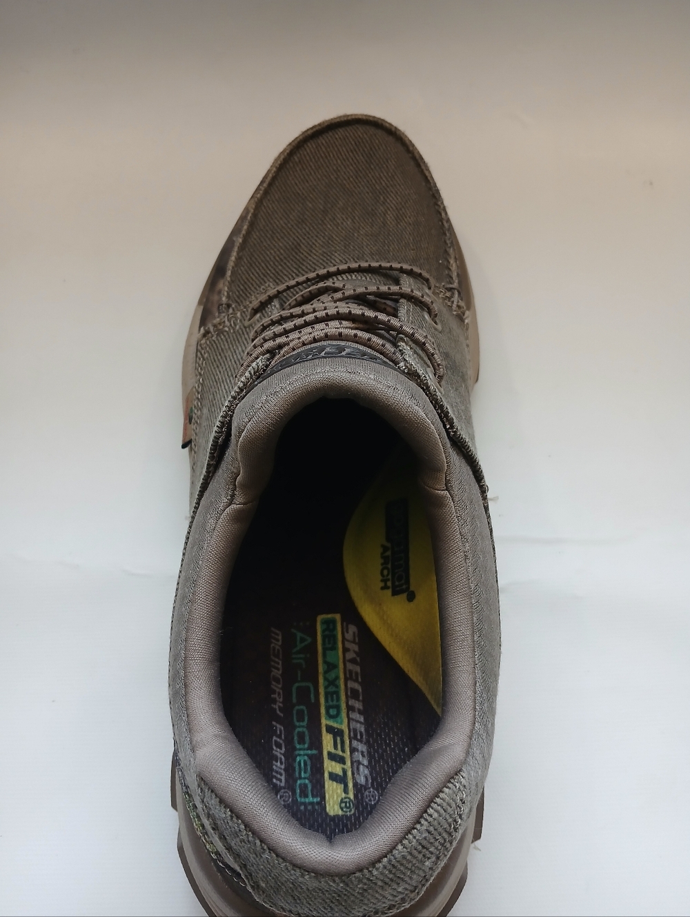 Skechers Men's Olive Brown Lace-Up Casual Sneaker - Picture 9 of 16